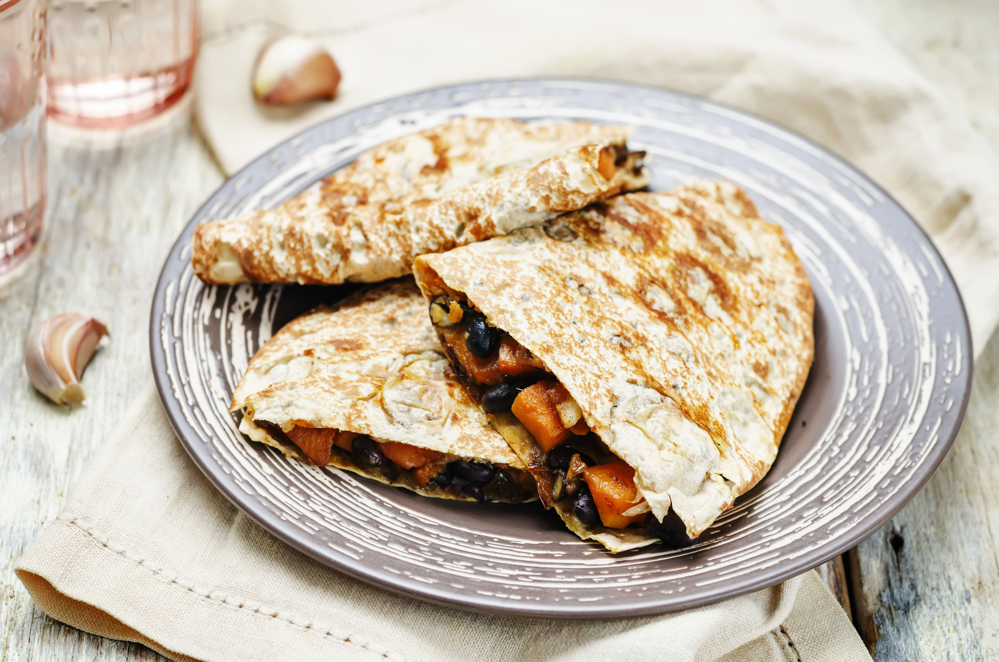 Reverse Your Fatty Liver Black Bean Sweet Potato Quesadilla